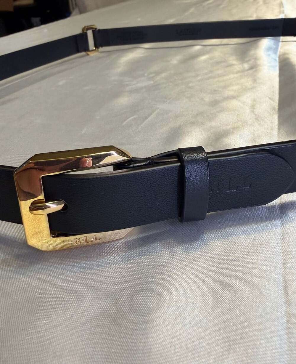 Lauren Ralph Lauren Logo-Keeper Leather Belt